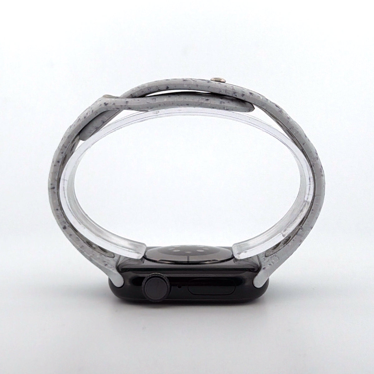 Silicone Nike Style Sport Band (For Apple Watch) Veiled Grey