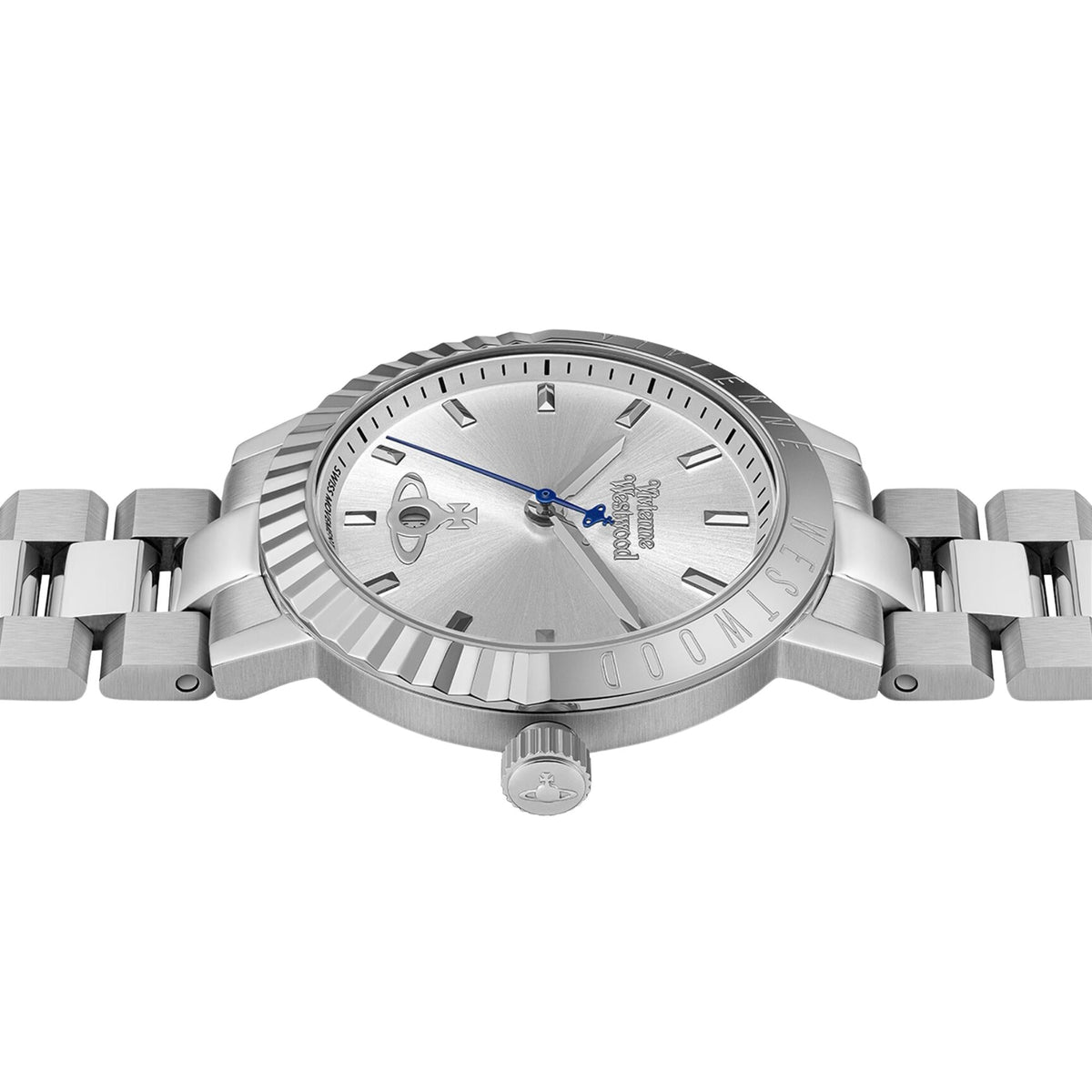 Vivienne Westwood Dulwich 34mm Silver Dial Steel Quartz Watch VV307SLSL